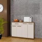 Balcão De Cozinha Campinas 4 Portas 1 Gaveta Cinamomo Off Whi