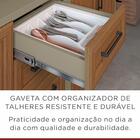 Balcão De Cozinha Camponesa 2 Portas 3 Gavetas 120 Cm - Fendi