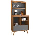 Balcão De Cozinha Cantinho Do Café Lenon Mel/cinza