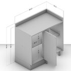 Balcão De Cozinha Canto 1 Porta 90cm Menu Kitchen Campanele A