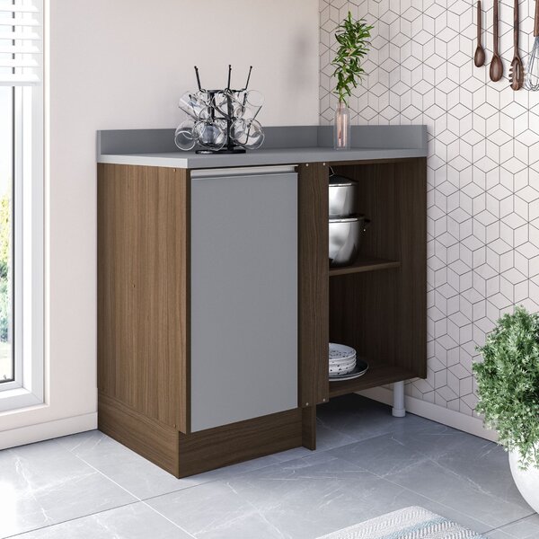 Balcão De Cozinha Canto 1 Porta 90cm Menu Kitchen Campanele A