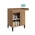 Balcão De Cozinha Canto 1 Porta Com Tampo Lótus Carraro Freijó