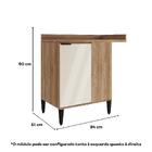 Balcão De Cozinha Canto Miami 1 Porta Com Tampo Carraro Freij