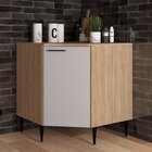 Balcão De Cozinha Canto Oblíquo 1 Porta Amália Aveiro Oak/cin