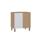 Balcão De Cozinha Canto Reto 80cm 1 Porta Sem Tampo Slim Luci