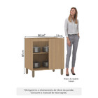 Balcão De Cozinha Canto Reto 80cm 1 Porta Sem Tampo Slim Luci