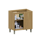 Balcão De Cozinha Canto Reto 95cm 1 Porta Elegance Luciane Mó