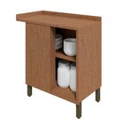 Balcão De Cozinha Canto Reto Com 1 Porta E Tampo 100% Mdf Vic