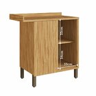 Balcão De Cozinha Canto Reto Com 1 Porta E Tampo 100% Mdf Vic