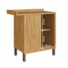 Balcão De Cozinha Canto Reto Com 1 Porta E Tampo 100% Mdf Vic