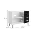 Balcão De Cozinha Cecil 2 Pt 4 Gv Branco E Preto