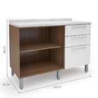 Balcão De Cozinha Cheff Master Com Tampo 2 Pt 3 Gv Tannah E B