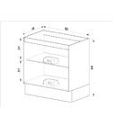 Balcão De Cozinha Classíca Quiditá 2 Portas Marrom Bronze