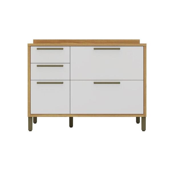 Balcão De Cozinha Com 2 Portas 3 Gavetas E Tampo 100% Mdf Syr