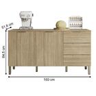 Balcão De Cozinha Com 2 Portas E 2 Gavetas Riga Freijó