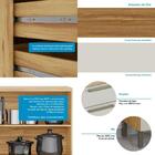 Balcão De Cozinha Com 3 Portas 2 Gavetas E Tampo 100% Mdf Nap