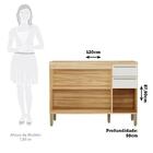 Balcão De Cozinha Com 3 Portas 2 Gavetas Sem Tampo 100% Mdf N