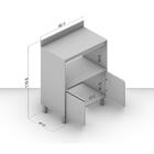 Balcão De Cozinha Com Nicho Koya Com Tampo 2 Portas Creme