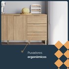 Balcão De Cozinha Com Tampo 1,60m 2 Portas 3 Gaveta Freijó Gl