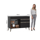 Balcão De Cozinha Com Tampo 120cm 2 Portas E 1 Gaveta Veneza