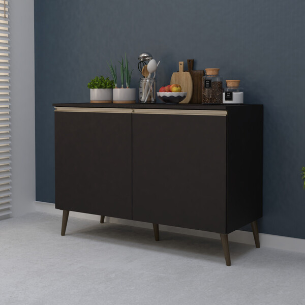 Balcão De Cozinha Com Tampo 120cm 2 Portas Veneza Luciane Móv