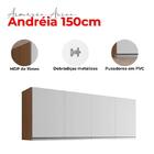 Balcão De Cozinha Com Tampo 150cm E Armário Aéreo Andreia Amê