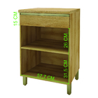 Balcão De Cozinha Com Tampo 1 Porta 0,60m Dinamarca Castanho