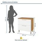 Balcão De Cozinha Com Tampo 1 Porta 1 Gaveta Burguesa Premium