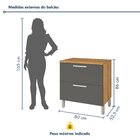 Balcão De Cozinha Com Tampo 1 Porta 1 Gaveta Burguesa Premium