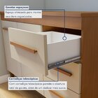 Balcão De Cozinha Com Tampo 2 Portas 3 Gavetas Atenas  Nature