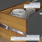 Balcão De Cozinha Com Tampo 2 Portas 3 Gavetas Burguesa Premi