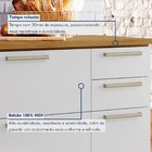 Balcão De Cozinha Com Tampo 2 Portas 3 Gavetas Burguesa Premi