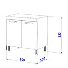 Balcão De Cozinha Com Tampo 2 Portas 80cm Alice Indekes