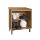 Balcão De Cozinha Com Tampo 2 Portas De Bater Gaia  Naturalle