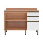 Balcão De Cozinha Com Tampo 2 Portas E 3 Gavetas 120cm Multim