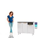 Balcão De Cozinha Com Tampo 3 Portas 1 Gaveta Diamante Smart