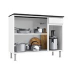 Balcão De Cozinha Com Tampo 3 Portas 1 Gaveta Rubi Smart