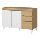 Balcão De Cozinha Com Tampo 3 Portas 2 Gavetas 1,20m Clara At