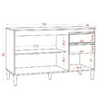 Balcão De Cozinha Com Tampo 3 Portas 2 Gavetas 1,20m Clara At