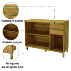 Balcão De Cozinha Com Tampo 3 Portas 2 Gavetas 1,20m Dinamarc