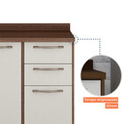 Balcão De Cozinha Com Tampo 3 Portas 2 Gavetas 120 Cm Áustria