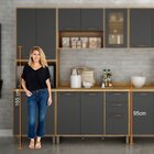 Balcão De Cozinha Com Tampo 3 Portas 2 Gavetas 120cm Austria