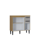 Balcão De Cozinha Com Tampo 3 Portas 90cm Isadora Poquema