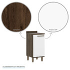 Balcão De Cozinha Com Tampo 40 Cm 1 Porta 1 Prateleira Sara L