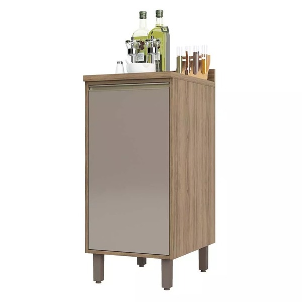 Balcão De Cozinha Com Tampo 40 Cm 1 Porta De Abrir 1 Pratelei