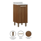 Balcão De Cozinha Com Tampo 40cm 1 Porta Fabi Luciane Móveis