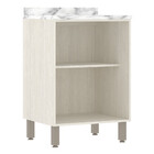 Balcão De Cozinha Com Tampo 60 Cm 2 Portas De Abrir 1 Pratele