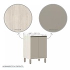 Balcão De Cozinha Com Tampo 60 Cm 2 Portas De Abrir 1 Pratele