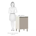 Balcão De Cozinha Com Tampo 60 Cm 2 Portas De Abrir 1 Pratele