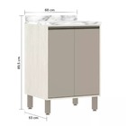 Balcão De Cozinha Com Tampo 60 Cm 2 Portas De Abrir 1 Pratele